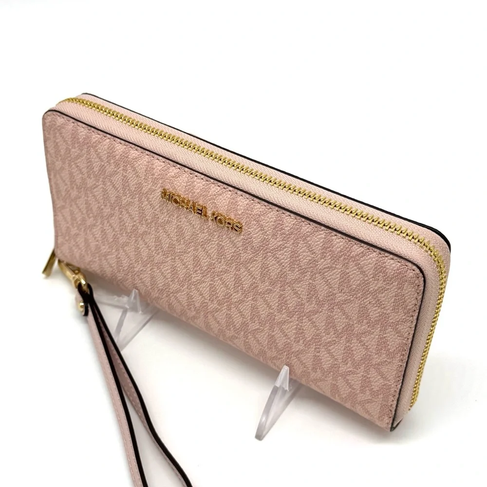 Michael Kors Large Continental Wallet Powder Blush Signature